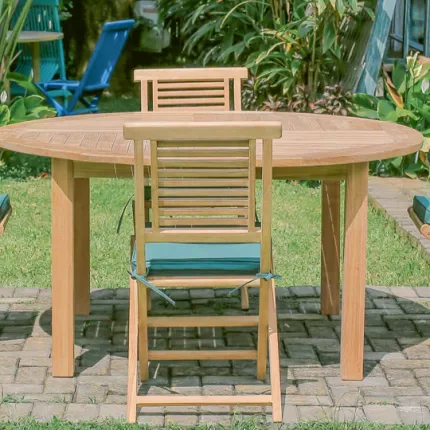 Teak Doncaster 6 Seater Round 1.5m with Belgrave Stacking Chairs/Hanton Chairs & Hanton Arm Chairs (Garden / Outdoor Dining Set)