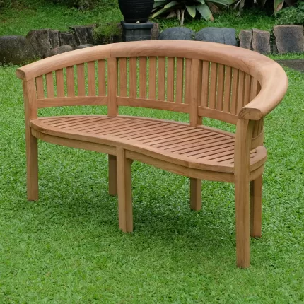 Banana Extra Thick Teak Garden Bench Vertical Slats, 1.67m