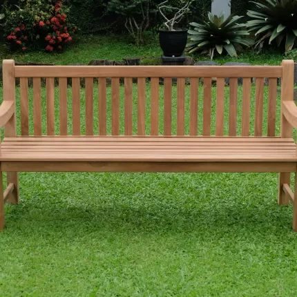Salisbury 4 Seater Thick Teak Garden Bench, 1.8m ( Outdoor / Patio Bench)