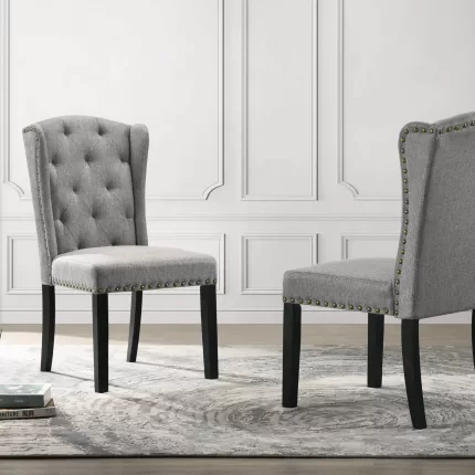 Wooden Dining Chairs (Grey)