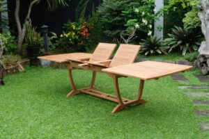 Teak  Burnham 10 Seater Extending Table 2m-3m  (4cm Thick Top)