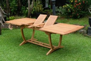 Teak Burnham 8 Seater Extending Table 1.8m-2.4m  (4cm Thick Top)