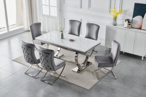 Jasper 8 Seater Rectangle Table 1.8m with 8 Halmstad Dining Chairs