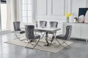 Jasper 6 Seater Rectangle Table 1.8m with 6 Halmstad Dining Chairs