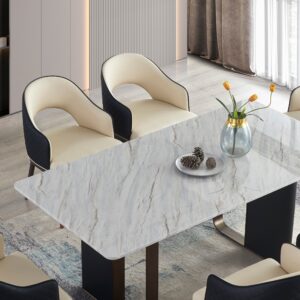 Vienna 6 Seater Rectangle Table 1.8m with 6 Florence Dining Chairs